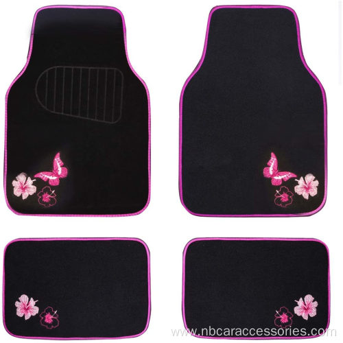 Universal Fit Butterfly and Flower Car Floor Mats